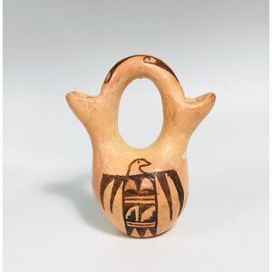 Miniature Anita Polacca Hopi Wedding Vase Native American Pottery Artist Signed